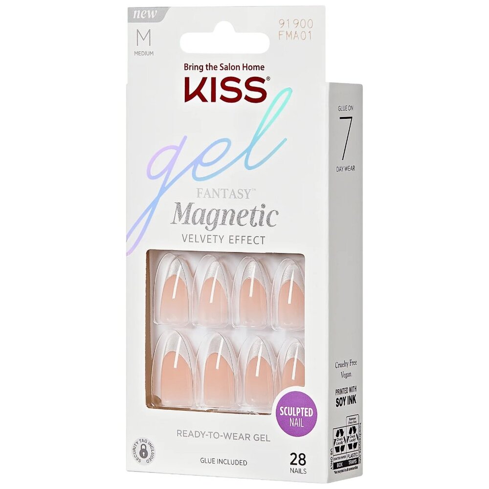KISS French Design Magnetic Nails Medium Length - North Coast